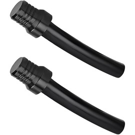 2 PCS Breather Hose Gas Fuel Tank Cap, CNC One Way Tank Valve Vent Tube with Aluminum Cap, Fuel Gas Cap Vent Tube Breather, ATV Off-Road Motorcycle Accessories (Black, Black Hose)
