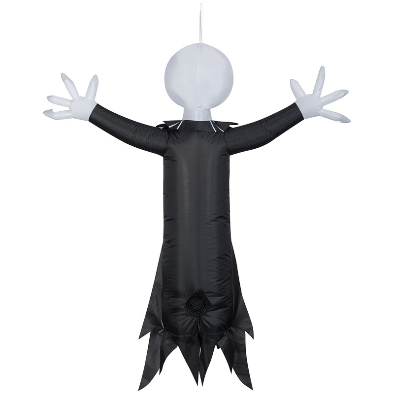 Gemmy Airblown Inflatable Hanging Jack Skellington, black