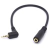 HUHANGGod Angled 2.5mm Male to 3.5mm Female Audio Cable Headphone