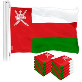 UD_G128 10 Pack: Oman Omani Flag  3x5 Ft  LiteWeave Pro Series Printed 150D Polyester  Country Flag, Indoor/Outdoor, Vibrant Col