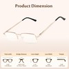 TruVision Readers 3 Pk - Gold Metal Frames and Clear