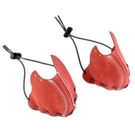 WIFA - Roller Skate Protective Caps - Leather Toe Caps, Guard Protectors w/Rubber Drawstring, Roller Skates, Derby - Red