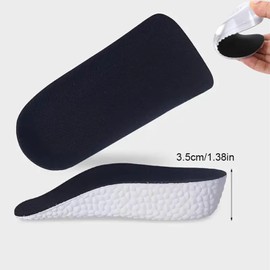 1 Pair Height Increase Insoles,Height Insoles,Height Increase Insoles for Men,Height Increasing Insoles,Height Increase,Suitable for Shoe Height Increase,Heel Pain,Leg Discrepancy Adjustment