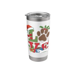 Love Dog Christmas Eve Merry Christmas Santa Xmas Stainless Steel Insulated Tumbler
