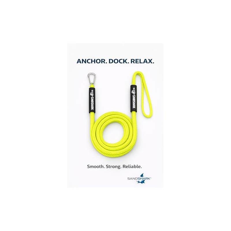 SandShark Premium Bungee Dock Line - Shock Absorbing Boat Accessory