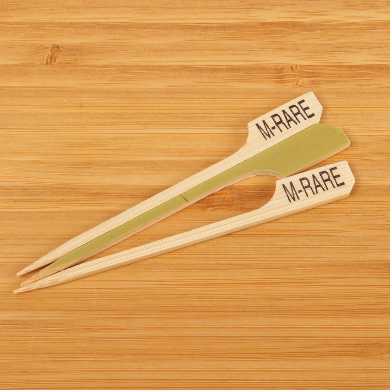 BambooMN 3.5" (9cm) Medium Rare Steak Doneness Marking Bamboo Paddle