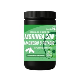 Moringa con Citrato de Magnesio y Citrato de Potasio | 230 Cápsulas de 600 MG | Suplemento Alimenticio con Moringa, Magnesio y Potasio | Isaaquim