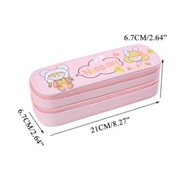 Large Capacity Pencil Case for Girls Secondary School Office College School Large Storage Bag Organizer, rose