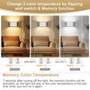 TRLIFE Dimmable Wall Sconces, 3000K/4000K/6000K Selectable Modern LED Wall Sconce