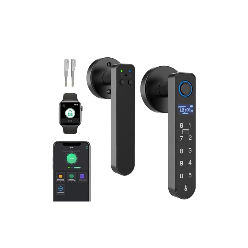 eLinkSmart Fingerprint Handle Door Lock RFID Card NFC Smart Door