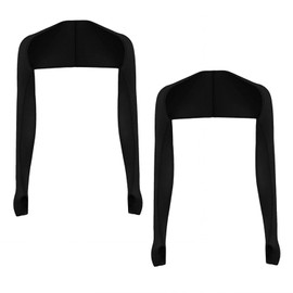 2Pcs Cooling Shawl Arm Sleeves for Women & Men,UV Sun Protection & Breathable Arm Sleeves,UPF Cooling Sleeves for Sports, (black)