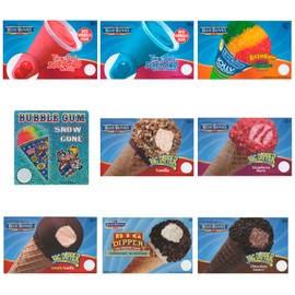Lot of 9 Blue Bunny Ice Cream Cones, Ice Cream Truck Stickers Decals 8"x5"