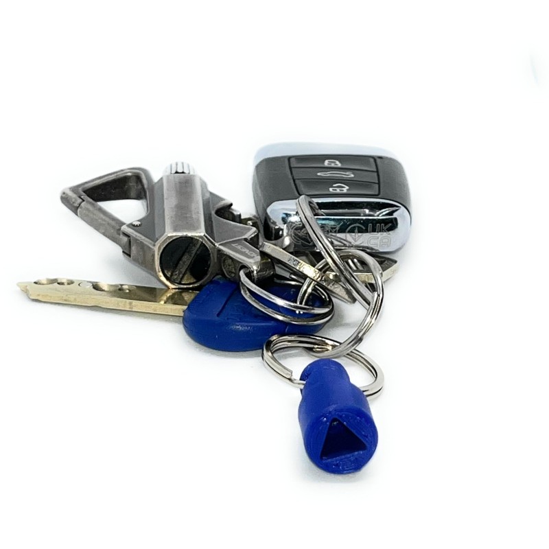 Gas and Electricity Meter Box Keys, Keyring Compatible, Pink and