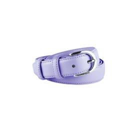 Biagiotti Women's Genuine Leather Thin Belt with Box, Violet 3 cm