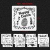 HOWAF Pack of 8 Easter Stencils Plastic Drawing Stencils Happy