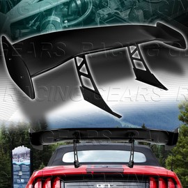 Racing Gear UNIVERSAL 57" WING GT2 STYLE PRIMER BLACK DOWN FORCE RACING REAR TRUNK SPOILER