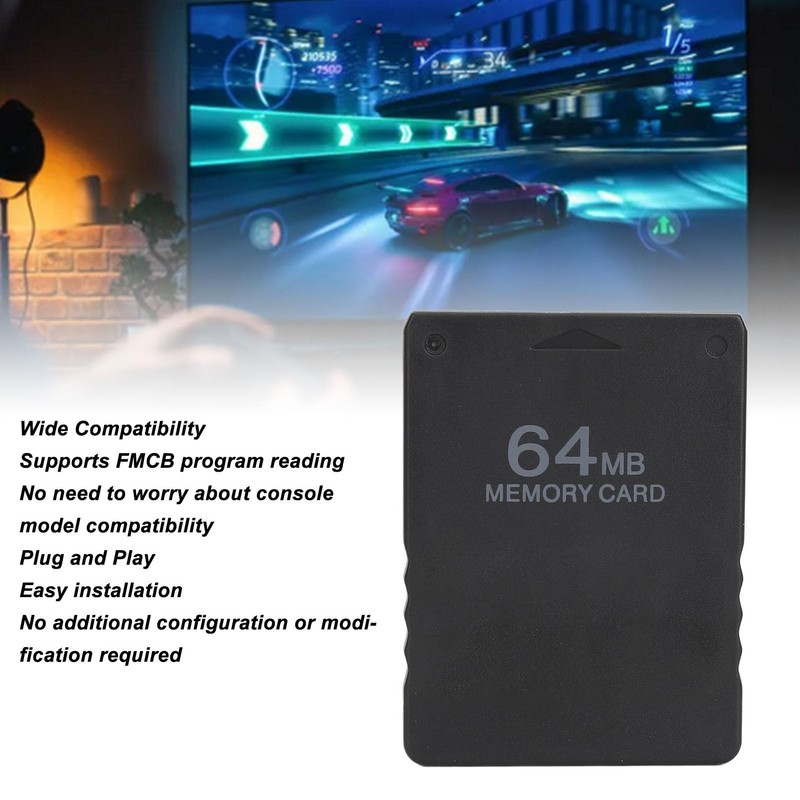 PS1 Memory Card 8MB/16MB/32MB/64MB Optional Memory Card Stick Plug and
