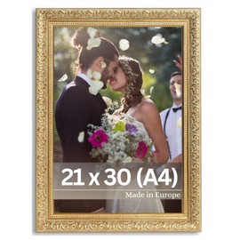 Victor Rubens Antique Picture Frame - Rail: 30 x 20 mm - real glass - baroque style - antique frame - rail: 30 x 20 mm - real glass - in various sizes and colours.