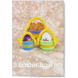 Knitting by Post Knitting Pattern Leaflet for 3 Easter Baskets from Soft Toy Easter A5 Leaflet