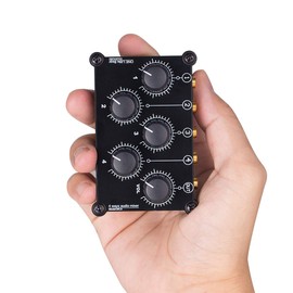 Little Bear MC5 Mini Portable Stereo 4 Channel Audio Mixer Passive Live Studio Console Recording Low Noise (No Power Needed)