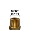 1/4" NPTF male x 1/8" NPTF Female Pipe Thread Hex