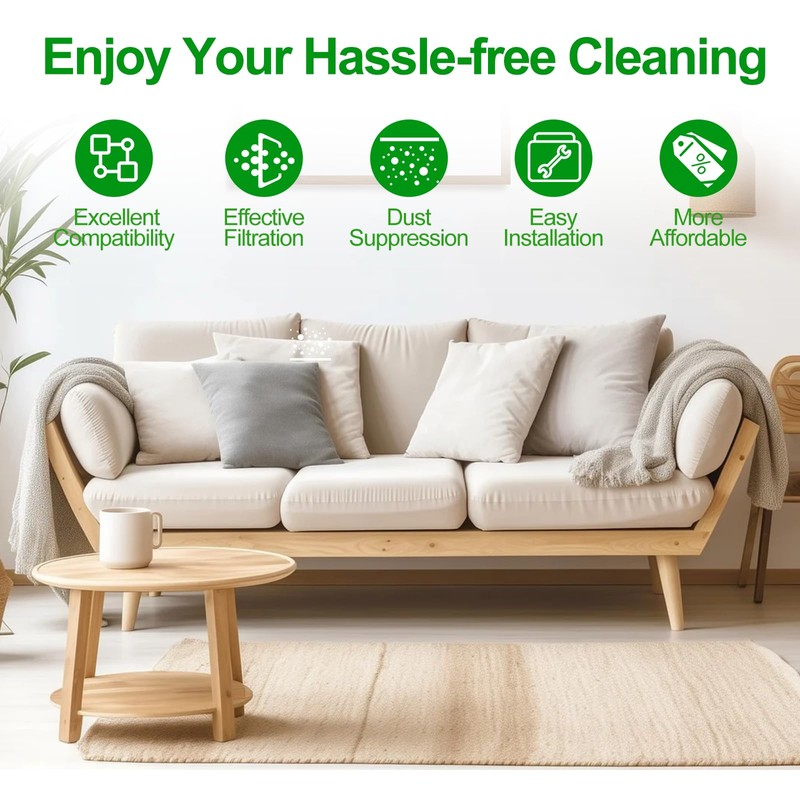 Omiracle 12 Pack Vacuum Bags Compatible with iRobot Roomba i3+,