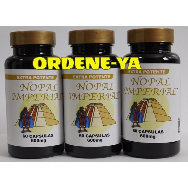NOPAL IMPERIAL 600 mg 180 CAP EXTRA POTENTE 100% ORIGINAL Alga Maya Cure