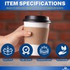 1InTheOffice Corrugated Coffee Cup Sleeves For 10oz 12oz 16 oz