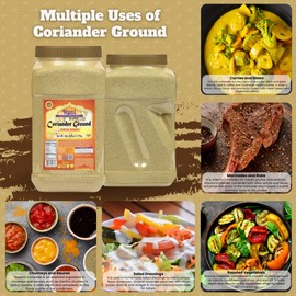 Rani Coriander Ground Powder (Indian Dhania) Spice 80oz (5lbs) 2.27kg Bulk PET Jar ~ All Natural | Salt-Free | Vegan | No Colors | Gluten Friendly | NON-GMO | Indian Origin