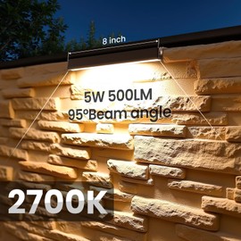 SOROP 8 Inch Retaining Wall Lights 5W Dusk to Dawn Timer Hardscape Lighting IP68 Waterproof 2700K Warm White 12V Low Voltage Step Lights Outdoor for Patio Walls Stairs with Connectors 12 Pack