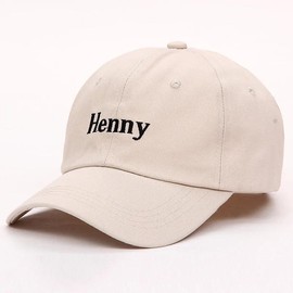 Henny Embroidery Dad Hat - Color: Black