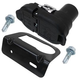 HaeKap 9U5Z-14489-MAA, 9U5Z14489MAA Trailer Brake Harness Towing 4/7 Plug Connector with Bracket for Ford E350 Super Duty E450 Super Duty 2009 2010 2011 2012 2013 2014 2015 2016 2017 2018 2019