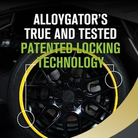 AlloyGator Yellow Rim Protector for Car Wheels (Fits 12-24" Wheel Diameter) - Pack of 4 Premium Alloy Wheel Protector to Avoid Scratches & Scuffs - Adhesive Free Curb Rash Rim Protectors