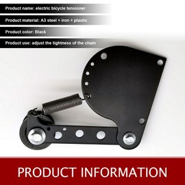 icykale 1 PC Car Chain Tensioner, Metal Plastic Spring Type Electric Bicycle Tensioner, Anti-derailment and Anti-wear Car Repair Parts, Applicable to 49cc 66cc 80cc Engine Motorized Bike (Black)