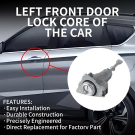 Front door lock cylinder 2 Keys, Compatible with 2011-2016 Hyundai Elantra, 2011-2016 Hyundai Elantra Driver side door lock cylinder, Replace OE 81970-3XA00 819703XA00