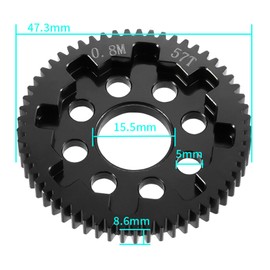 DROJACV Steel 57T Spur Gear 32P Gears for Arrma Granite, Senton 3s, Vorteks, 1/8 Typhon 3s, Big Rock 3s 1/10 RC Car Upgrade