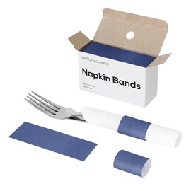 Self-Adhesive Napkin Bands, Pack of 500, Navy Blue