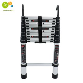 Gurdtopo 10.5 FT Collapsible Telescopic Extension Ladders Aluminum With Hooks 330lbs