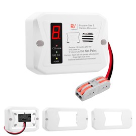 Protectmeter RV Propane Gas Detector, RV Carbon Monoxide and Propane Detectors, 12V DC, 3 Brackets Compatible with All Other Brands, Flush & Surface Mount, White Color