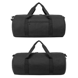 Duffel Bag for Men Women, 20 inch lightweight Carry On Gym Bag for Travel Sport, Small Travel Personal Item Bag (Black)