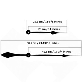 WYZBEN 17 inch (Total Length of Minute Hand 23 inches) Large Hands and High Torque Clock Movement Combo