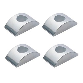 12Pcs Silver M8 Solid Half Moon Nuts Washer Spacer Furniture Hardware Accessories for Furniture Connect (Length 27mm x Width 14mm), Spacers and Standoffs