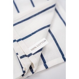 Placemat, Cotton, 100% Cotton, Fabric, Stylish, Scandinavian Style, For Restaurants, Improves Atmosphere, Anti-Slip, Friction Resistant, Gorgeous, Blue, Gingham, Striped Pattern, Washable (pinstripe)