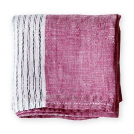 Lino e Lina Linen Handkerchief, Cascata (Magenta) N172, Magenta