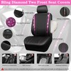 CAR PASS Bling Rhinestone Car Seat Covers Leather Shining Diamond
