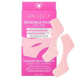 Pacifica Beauty Reusable Lip Line Mask, Skincare, Silicone Mask, For Fine Lines and Wrinkles, Lift and Firm, Pair with Serum, Storage Tin Included, Skin Care, Face Masks Skincare, Vegan, 2 Pieces