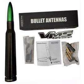 VMS BLACK & GREEN BULLET ANTENNA FOR CHEVY S10 BLAZER TRAILBLAZER AN GMC SONOMA