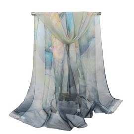 Pokeedioty Scarfs for Women Lightweight Fashion Floral Pattern Sheer Scarfs Shawl Wrap Scarves (YH-28)