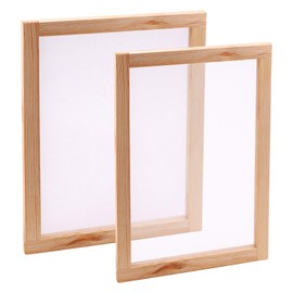 LUTER 2 pieces wood paper making mould, pine paper making mould, frame sieve tools, for DIY paper crafts, dried flower crafts (34 x 24 cm, 30 x 20 cm)