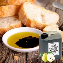 Pear Balsamic Vinegar of Modena, Bulk, Catering, Restaurant-Quality, Salad Dressing, Vinaigrette, Reduction, 5-liter